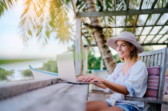 digital nomad working from home